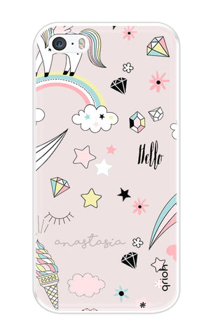 Unicorn Doodle iPhone SE Back Cover