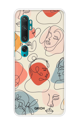 Abstract Faces Xiaomi Mi Note 10 Back Cover