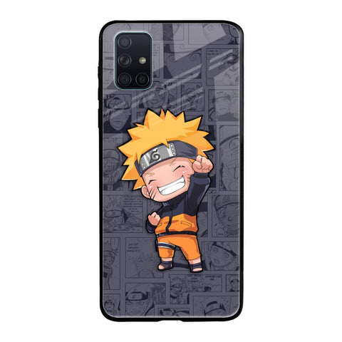 Orange Chubby Samsung Galaxy A51 Glass Back Cover Online