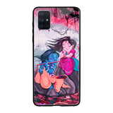 Radha Krishna Art Samsung Galaxy A51 Glass Back Cover Online