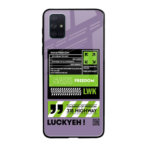 Run & Freedom Samsung Galaxy A51 Glass Back Cover Online