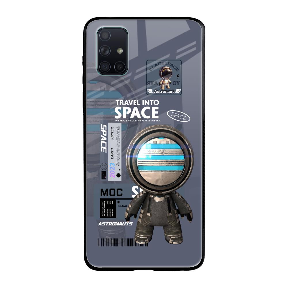 Space Travel Samsung Galaxy A51 Glass Back Cover Online