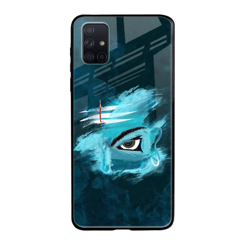 Power Of Trinetra Samsung Galaxy A51 Glass Back Cover Online