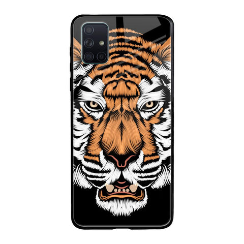 Angry Tiger Samsung Galaxy A51 Glass Back Cover Online