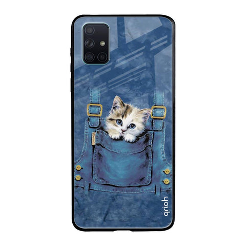 Kitty In Pocket Samsung Galaxy A51 Glass Back Cover Online