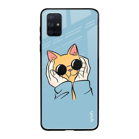 Adorable Cute Kitty Samsung Galaxy A51 Glass Back Cover Online