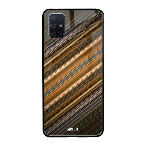 Diagonal Slash Pattern Samsung Galaxy A51 Glass Back Cover Online