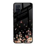 Floating Floral Print Samsung Galaxy A51 Glass Back Cover Online