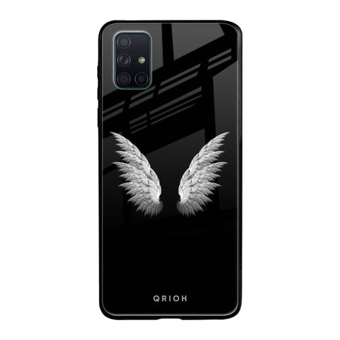 White Angel Wings Samsung Galaxy A51 Glass Back Cover Online