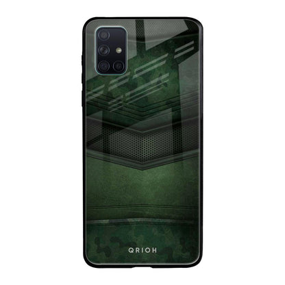 Green Leather Samsung Galaxy A51 Glass Back Cover Online