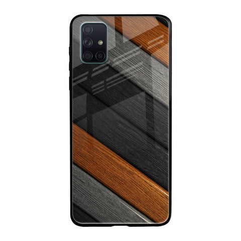 Tri Color Wood Samsung Galaxy A51 Glass Back Cover Online