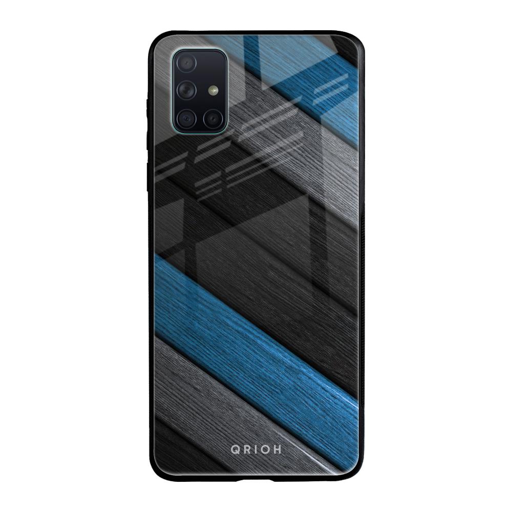 Multicolor Wooden Effect Samsung Galaxy A51 Glass Back Cover Online