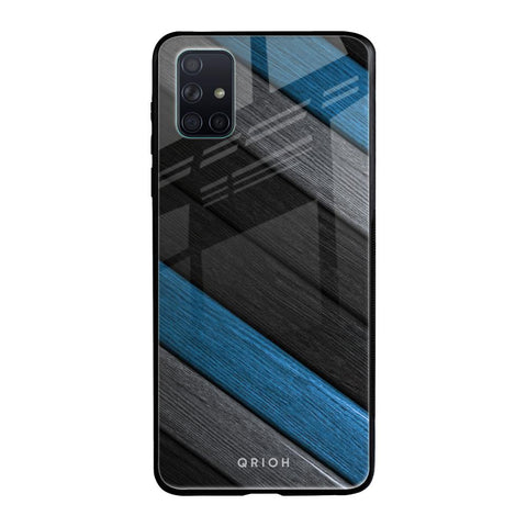 Multicolor Wooden Effect Samsung Galaxy A51 Glass Back Cover Online