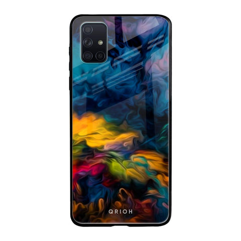 Multicolor Oil Painting Samsung Galaxy A51 Glass Back Cover Online
