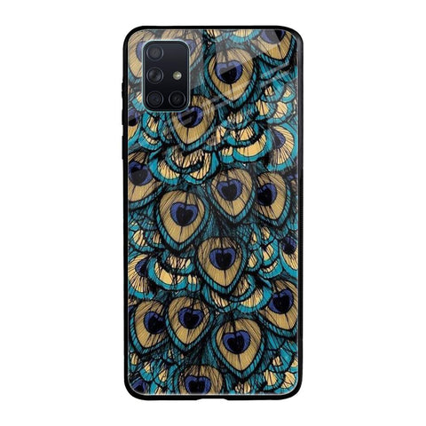 Peacock Feathers Samsung Galaxy A51 Glass Cases & Covers Online