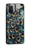 Peacock Feathers Glass case for Samsung Galaxy A51
