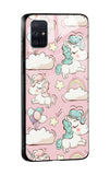 Balloon Unicorn Glass case for Samsung Galaxy A51