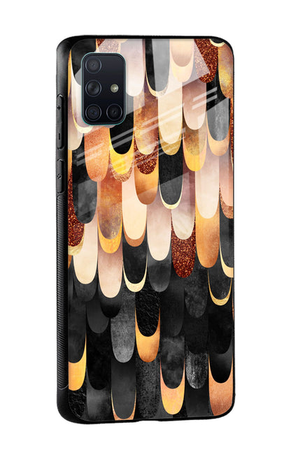 Bronze Abstract Glass Case for Samsung Galaxy A51