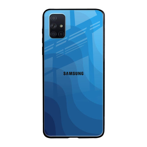 Blue Wave Abstract Samsung Galaxy A51 Glass Back Cover Online