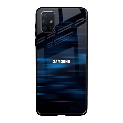 Blue Rough Abstract Samsung Galaxy A51 Glass Back Cover Online