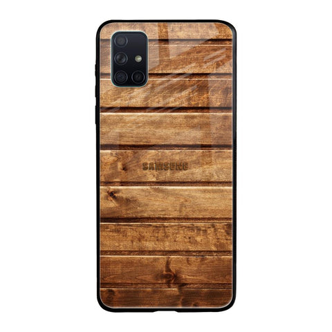 Wooden Planks Samsung Galaxy A51 Glass Back Cover Online