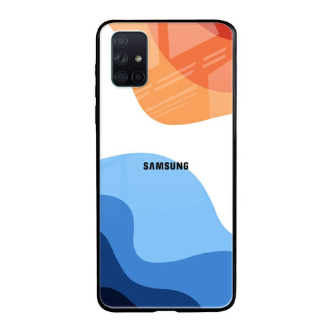 Wavy Color Pattern Samsung Galaxy A51 Glass Back Cover Online