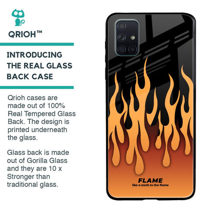 Fire Flame Glass Case for Samsung Galaxy A51