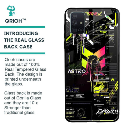 Astro Glitch Glass Case for Samsung Galaxy A51