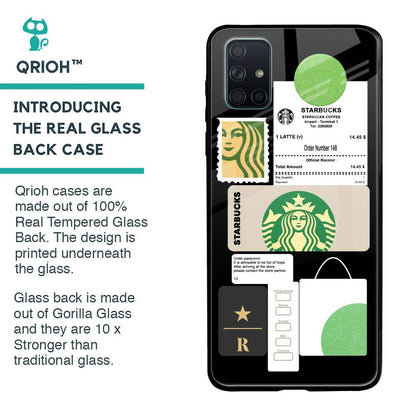 Coffee Latte Glass Case for Samsung Galaxy A51