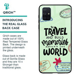 Travel Stamps Glass Case for Samsung Galaxy A51
