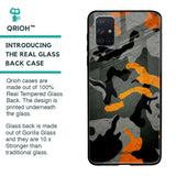 Camouflage Orange Glass Case For Samsung Galaxy A51