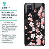 Black Cherry Blossom Glass Case for Samsung Galaxy A51