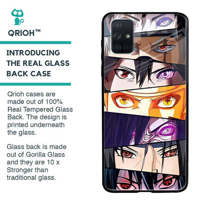 Anime Eyes Glass Case for Samsung Galaxy A51