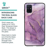 Purple Gold Marble Glass Case for Samsung Galaxy A51