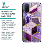 Purple Rhombus Marble Glass Case for Samsung Galaxy A51