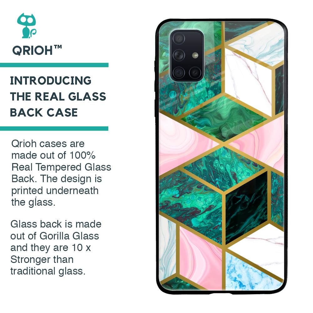 Seamless Green Marble Glass Case for Samsung Galaxy A51