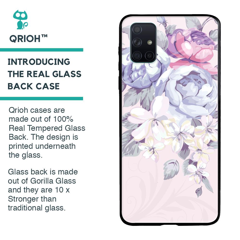 Elegant Floral Glass case for Samsung Galaxy A51
