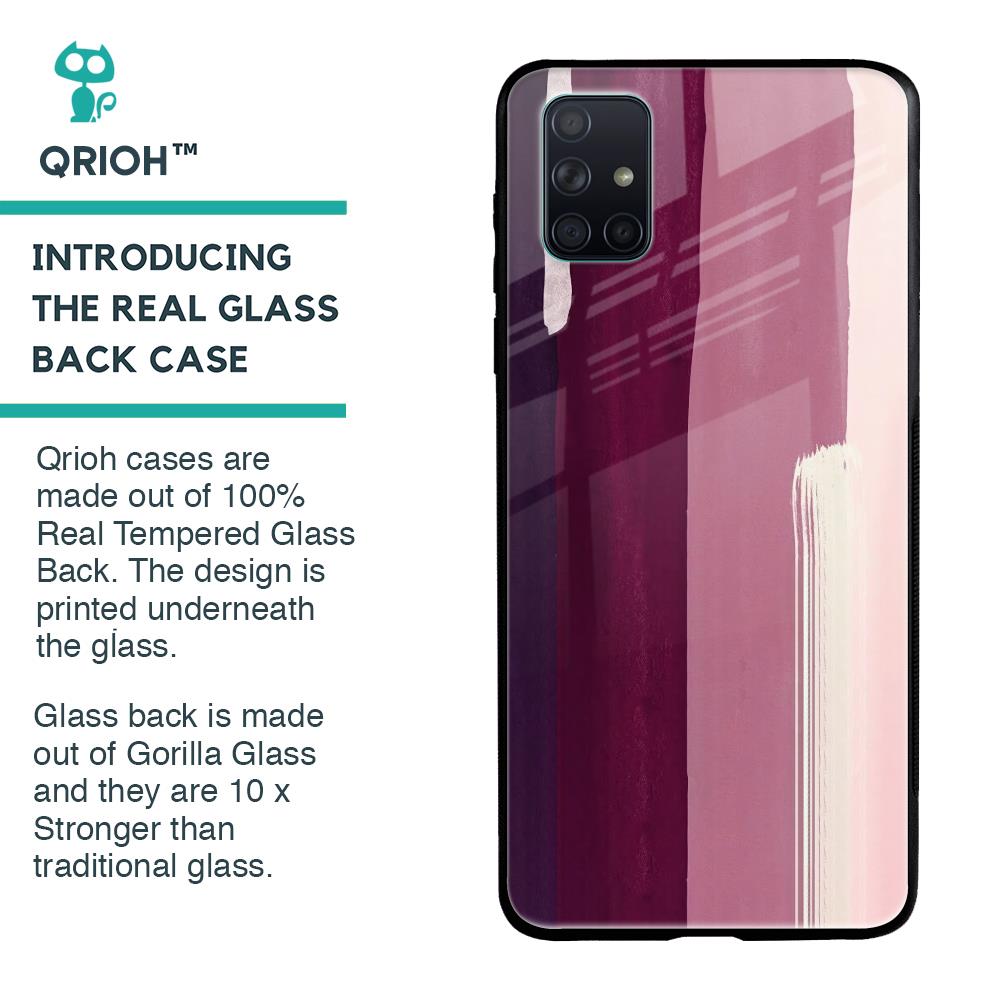 Brush Stroke Art Glass Case for Samsung Galaxy A51