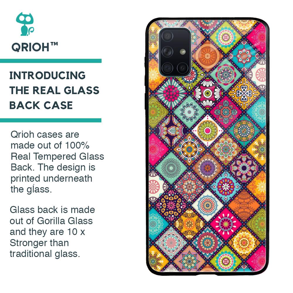 Multicolor Mandala Glass Case for Samsung Galaxy A51