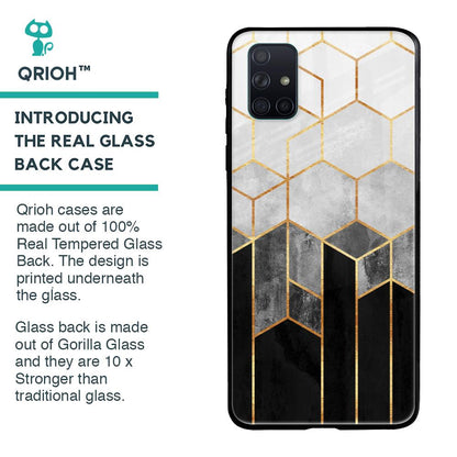Tricolor Pattern Glass Case for Samsung Galaxy A51