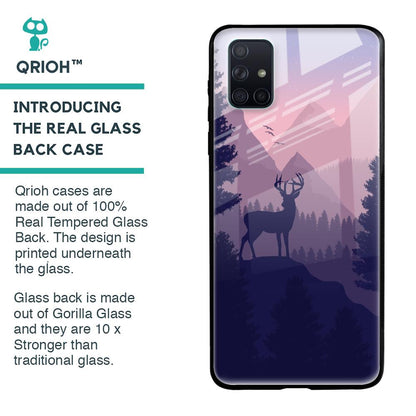 Deer In Night Glass Case For Samsung Galaxy A51