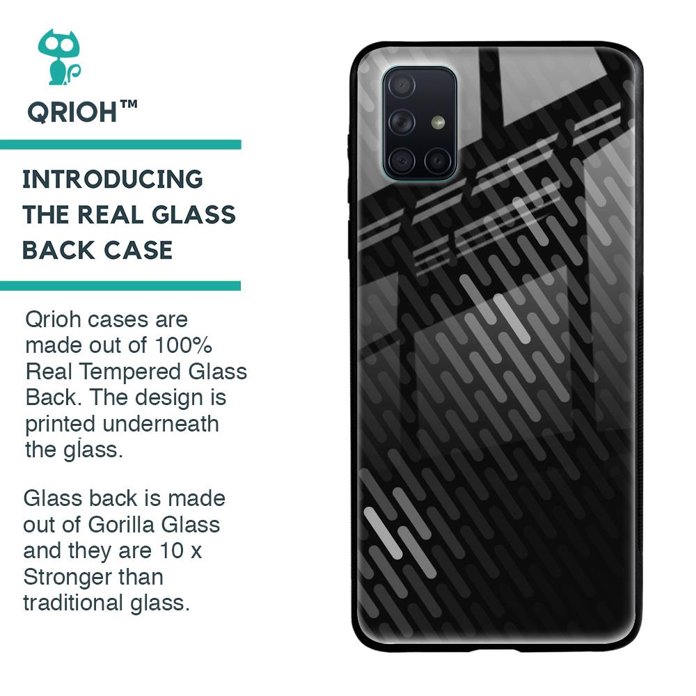 Dark Abstract Pattern Glass Case For Samsung Galaxy A51