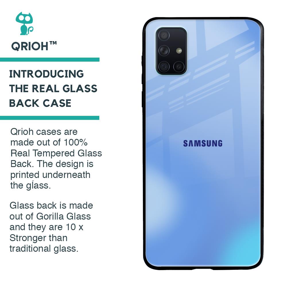 Vibrant Blue Texture Glass Case for Samsung Galaxy A51