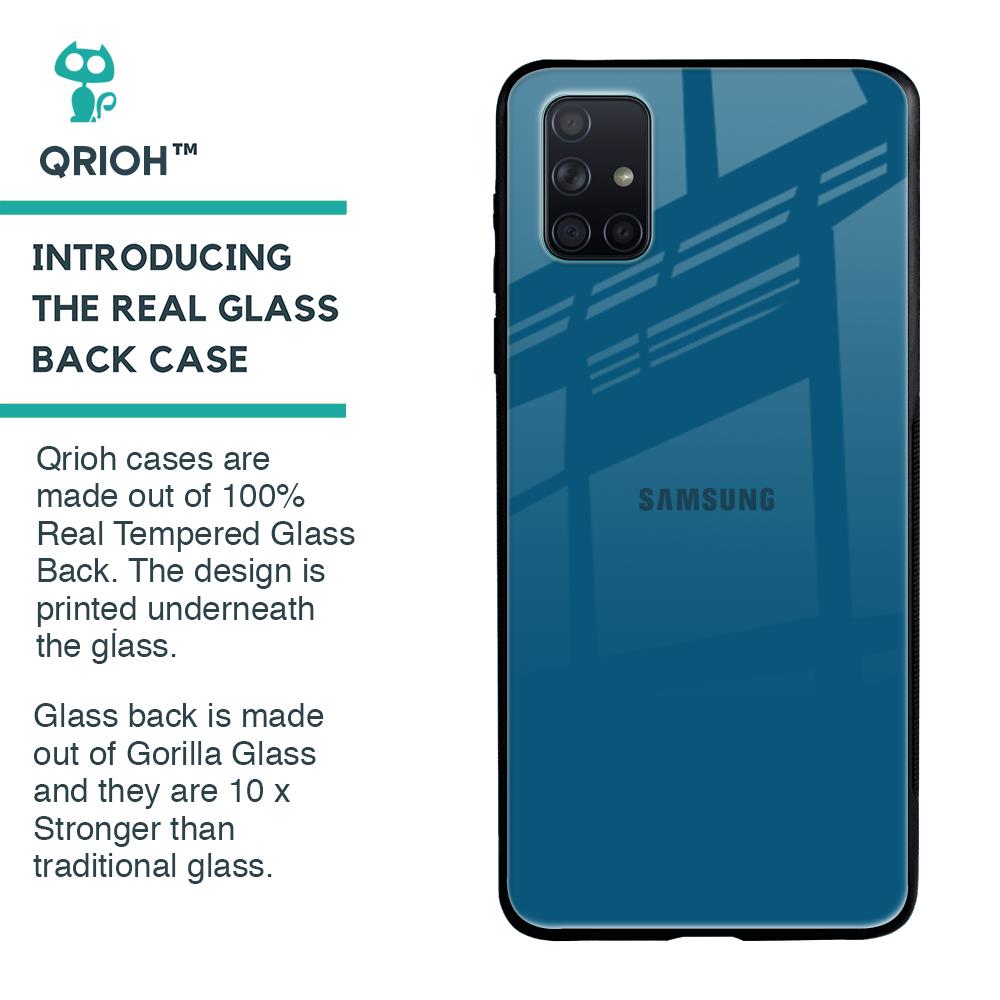 Cobalt Blue Glass Case for Samsung Galaxy A51