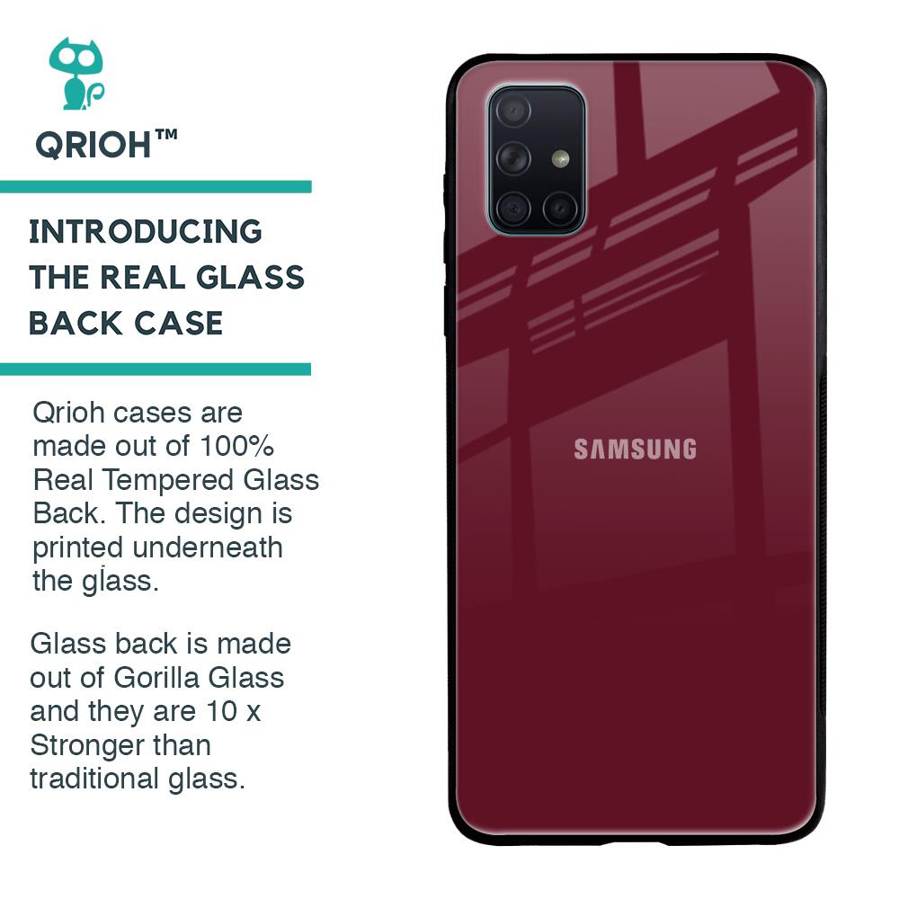 Classic Burgundy Glass Case for Samsung Galaxy A51