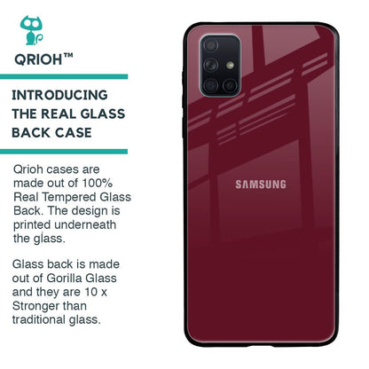 Classic Burgundy Glass Case for Samsung Galaxy A51