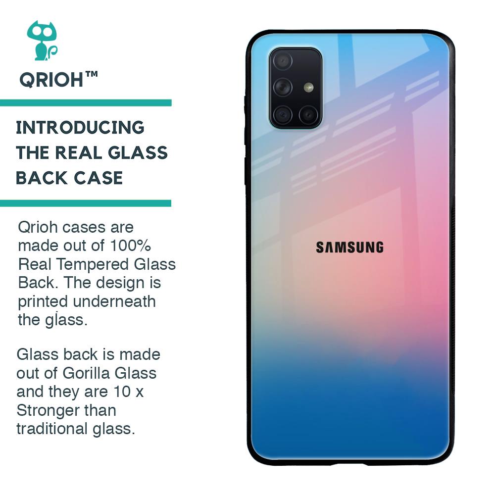 Blue & Pink Ombre Glass case for Samsung Galaxy A51