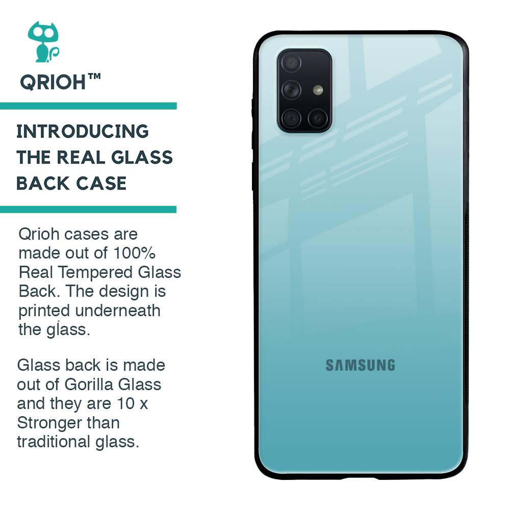 Arctic Blue Glass Case For Samsung Galaxy A51