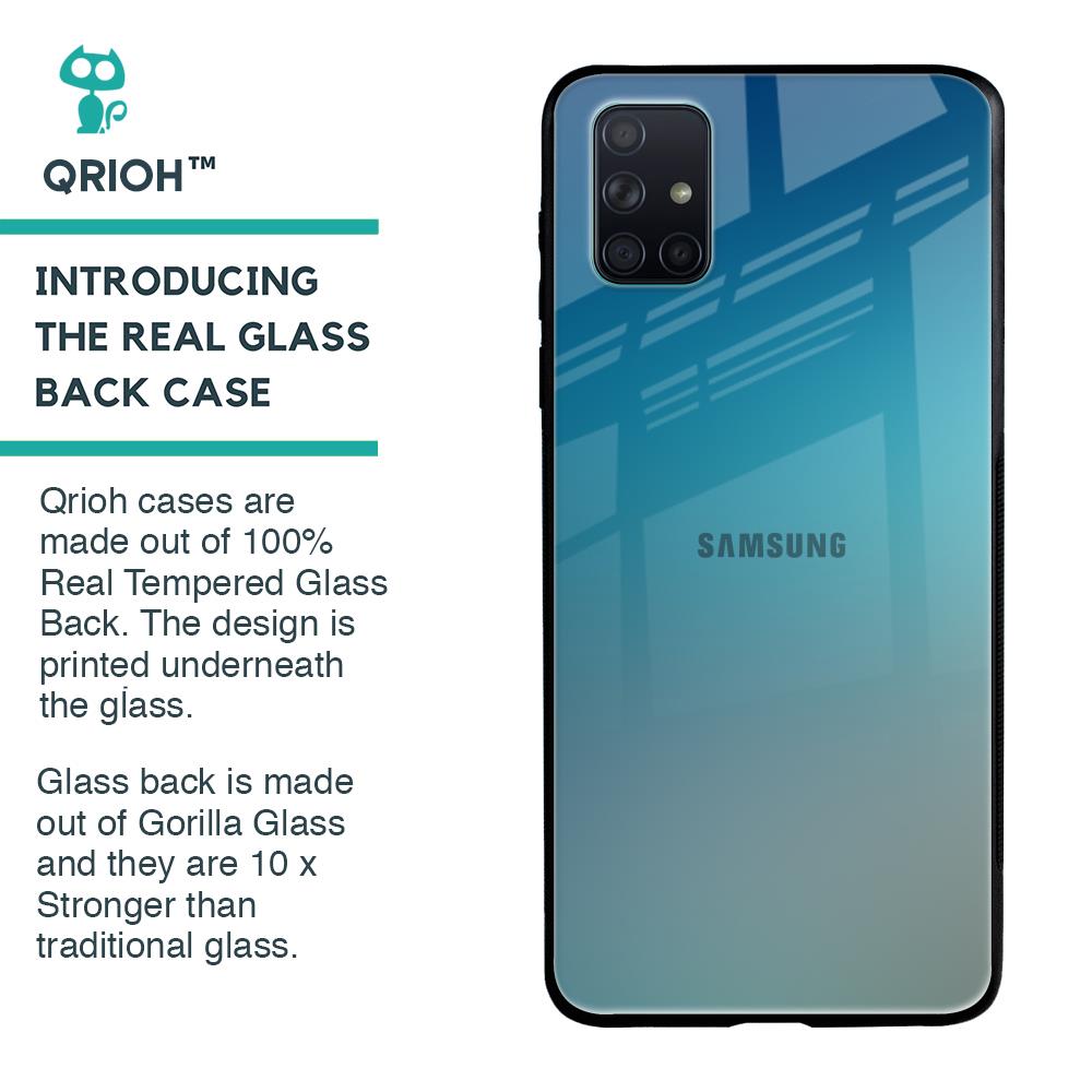 Sea Theme Gradient Glass Case for Samsung Galaxy A51