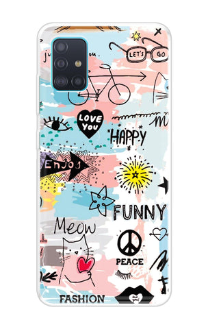 Happy Doodle Samsung Galaxy A51 Back Cover